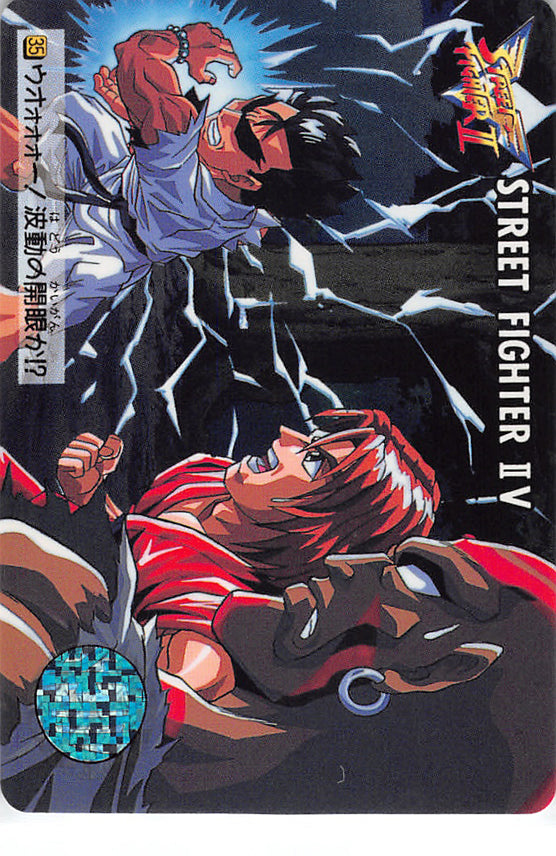 Street Fighter Trading Card - 35 Normal Carddass Street Fighter II V Vol. 7: Ryu Ken and Dhalsim (Ryu (Street Fighter)) - Cherden's Doujinshi Shop - 1