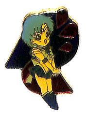 Sailor Moon Pin - Kanebo Miracle Pins Sailor Stars Sailor Mercury Red Blue Tear Drops (Sailor Mercury) - Cherden's Doujinshi Shop - 1