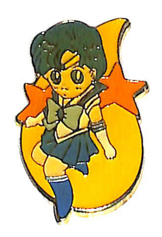 Sailor Moon Pin - Kanebo Miracle Pins SS Part 2 Sailor Mercury Teardrop and Stars (Sailor Mercury) - Cherden's Doujinshi Shop - 1