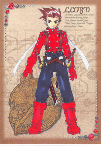 Tales of Symphonia Trading Card - No.54 Normal Frontier Works Rough Illustration Card - 01 - Lloyd (Lloyd Irving) - Cherden's Doujinshi Shop - 1