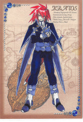 Tales of Symphonia Trading Card - No.56 Normal Frontier Works Rough Illustration Card - 03 - Kratos (Kratos Aurion) - Cherden's Doujinshi Shop - 1