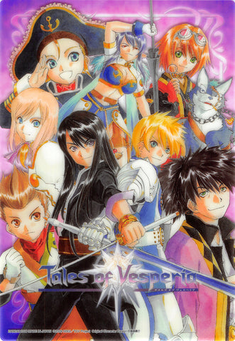 Tales of Vesperia Clear Plate - Tales of Vesperia Jumbo Carddass Ex Clear Plate Collection #12 Yuri Flynn Raven Karol Estelle Patty Judith Rita and Repede (Yuri) - Cherden's Doujinshi Shop - 1