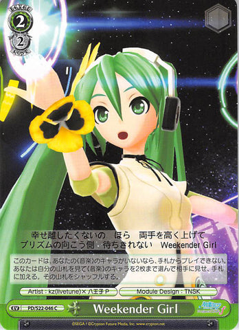 Vocaloid Trading Card - EV PD/S22-046 C Weiss Schwarz Weekender Girl (Miku Hatsune) - Cherden's Doujinshi Shop - 1