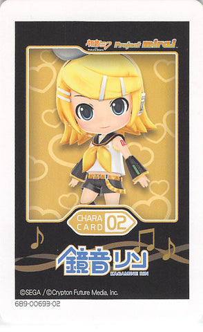 Vocaloid Trading Card - Chara Card 02 Normal Project Mirai Rin Kagamine (689-00693-02) (Rin Kagamine) - Cherden's Doujinshi Shop - 1