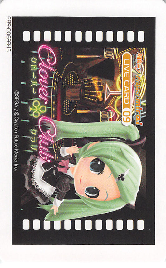 Vocaloid Trading Card - Live Card 09 Normal Project Mirai Clover Club (689-00693-15) (Miku Hatsune) - Cherden's Doujinshi Shop - 1