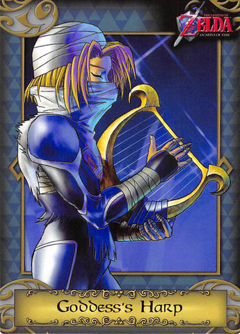 Legend of Zelda Trading Card - 13 Goddess's Harp (Ocarina of Time) (Sheik) - Cherden's Doujinshi Shop - 1