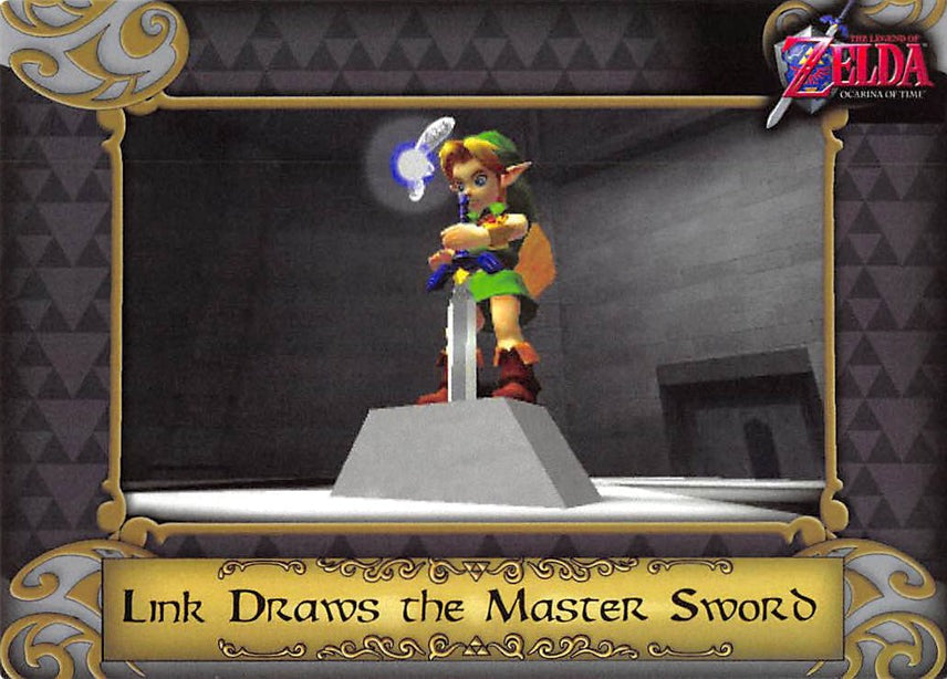 Legend of Zelda Trading Card - 17 Link Draws the Master Sword (Ocarina of Time) (Link) - Cherden's Doujinshi Shop - 1