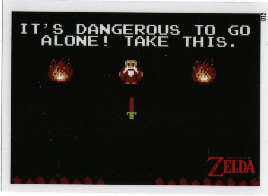Legend of Zelda Sticker - Decal D12 It's Dangerous to Go Alone! Take This. (Old Man) - Cherden's Doujinshi Shop - 1