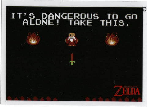 Legend of Zelda Sticker - Decal D12 It's Dangerous to Go Alone! Take This. (Old Man) - Cherden's Doujinshi Shop - 1