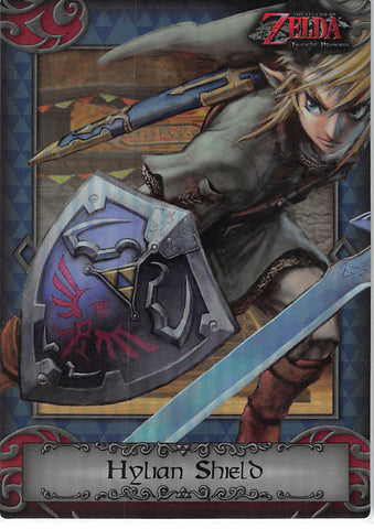 Legend of Zelda Trading Card - 98 Parallel Silver Enterplay 2016 (FOIL) Hylian Shield (Twilight Princess) (Hylian Shield) - Cherden's Doujinshi Shop - 1