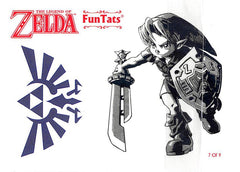 Legend of Zelda Tattoo - FunTats Tattoo 7 of 9 Link and Hyrule Crest (Link) - Cherden's Doujinshi Shop - 1